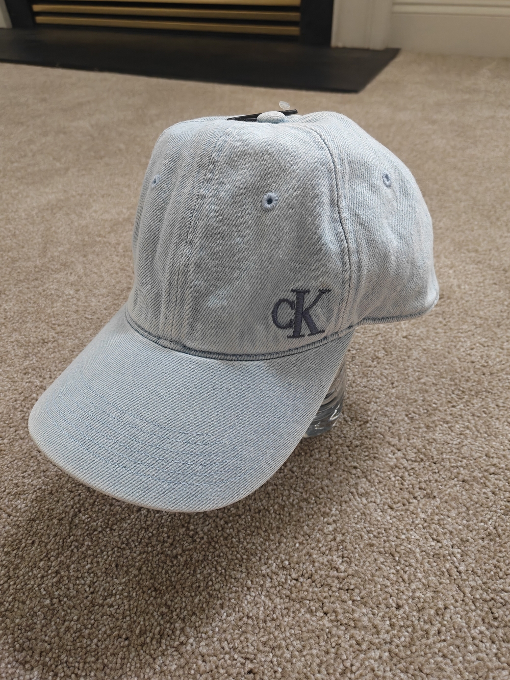 Calvin Klein Kids Light Blue Denim Baseball Cap